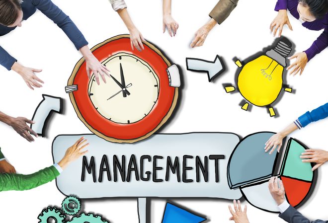 Aerial View of People and Time Management Concepts