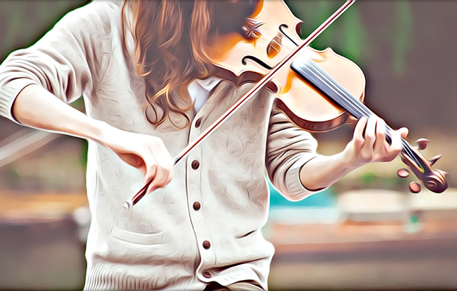 tocar el violin